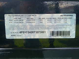 2026 PJ Trailer 83x20 CD Equipment CDC2072BSUK