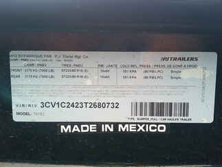 2026 PJ Trailer 83x18 T6 Equipment Tilt T6J1872BTTK