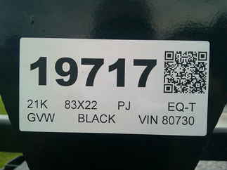 2026 PJ Trailer 83x22 T6 Equipment Tilt T6T2273BTTK-SF04