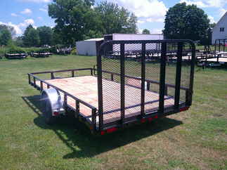 2026 PJ Trailer 83x14 U8 Single Axle Utility U821431DSBK