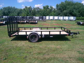 2026 PJ Trailer 83x14 U8 Single Axle Utility U821431DSBK