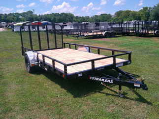 2026 PJ Trailer 83x14 U8 Single Axle Utility U821431DSBK