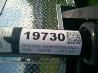 2025 Darkhorse 8.5x16  Enclosed Car Hauler DHW8.5X16TA35