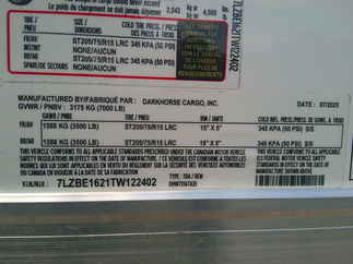 2026 Darkhorse 7x16  Enclosed Cargo DHW7X16TA35