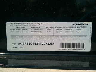 2026 PJ Trailer 102x24 F8 Equipment Deckover F8J2472BSYK