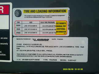 2026 Lamar 83x14  Dump DL831427