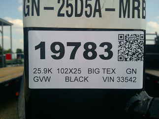 2026 Big Tex 102x25  Gooseneck 25GN-25D5A-MRBK