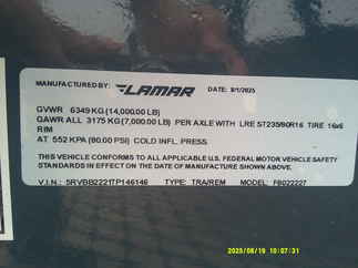 2026 Lamar 102x22  Equipment Deckover F8022227