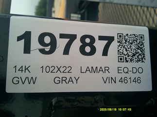 2026 Lamar 102x22  Equipment Deckover F8022227