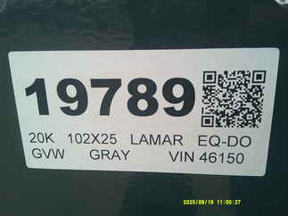 2026 Lamar 102x25  Equipment Deckover FD02252A