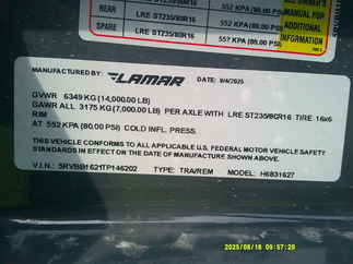 2026 Lamar 83x16  Equipment H6831627