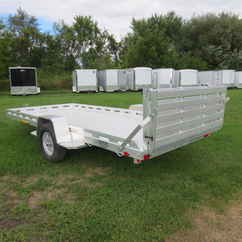 2026 Aluma 78x15  Aluminum Single Axle Utility 7815S-EL-BT-TR