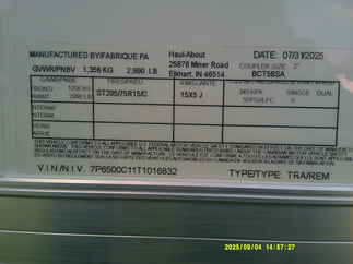 2026 Haul-About 5x8  Enclosed Cargo BCT58SA