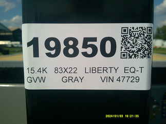2026 Liberty 83x22  Equipment Tilt LT14K83X22SPB8WF