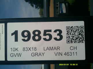 2026 Lamar 83x18  Car Hauler CC831825