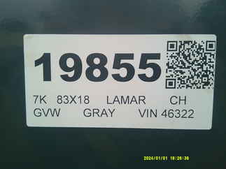 2026 Lamar 83x18  Car Hauler CE831823