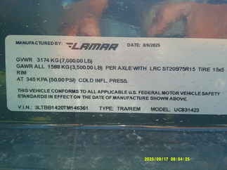 2026 Lamar 83x14  Utility UC831423