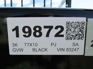 2026 PJ Trailer 77x10 U7 Single Axle Utility U721031DSGK