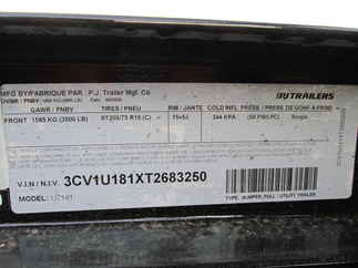 2026 PJ Trailer 77x14 U7 Single Axle Utility U721431DSGK