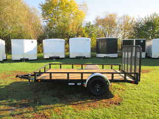 2026 PJ Trailer 83x12 U8 Single Axle Utility U821231DSBK