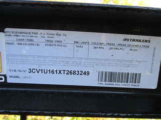 2026 PJ Trailer 83x12 U8 Single Axle Utility U821231DSBK