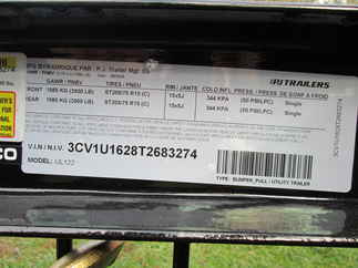 2026 PJ Trailer 83x12 UL Utility UL21232BSGK