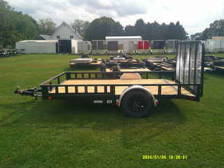 2026 PJ Trailer 83x12 U8 Single Axle Utility U821231DSBK-ATVR