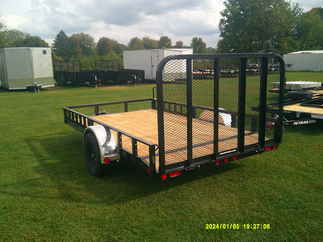2026 PJ Trailer 83x12 U8 Single Axle Utility U821231DSBK-ATVR