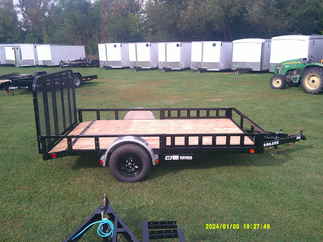 2026 PJ Trailer 83x12 U8 Single Axle Utility U821231DSBK-ATVR