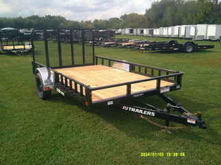 2026 PJ Trailer 83x12 U8 Single Axle Utility U821231DSBK-ATVR