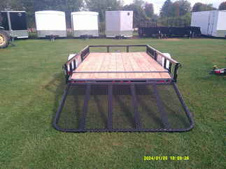 2026 PJ Trailer 83x12 U8 Single Axle Utility U821231DSBK-ATVR