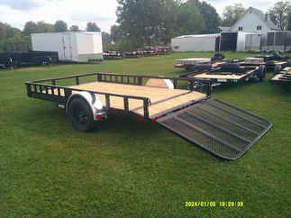 2026 PJ Trailer 83x12 U8 Single Axle Utility U821231DSBK-ATVR