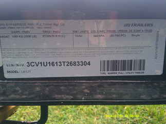 2026 PJ Trailer 83x12 U8 Single Axle Utility U821231DSBK-ATVR