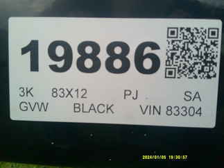 2026 PJ Trailer 83x12 U8 Single Axle Utility U821231DSBK-ATVR