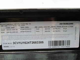 2026 PJ Trailer 83x12 UL Utility UL21232BSGK