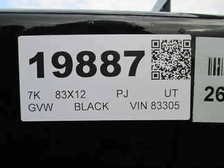 2026 PJ Trailer 83x12 UL Utility UL21232BSGK