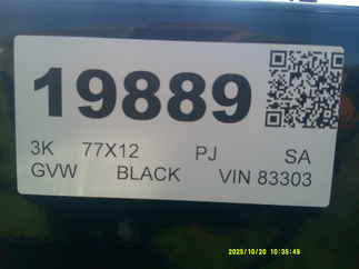 2026 PJ Trailer 77x12 U7 Single Axle Utility U721231DSGK