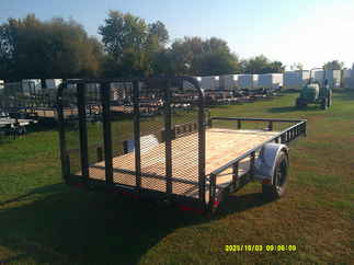 2026 PJ Trailer 83x14 U8 Single Axle Utility U821431DSBK-ATVR