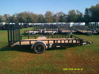 2026 PJ Trailer 83x14 U8 Single Axle Utility U821431DSBK-ATVR