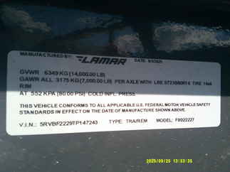 2026 Lamar 102x22  Equipment Deckover F8022227