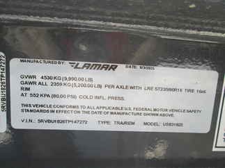 2026 Lamar 83x18  Utility U5831825