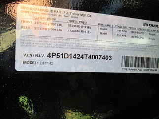 2026 PJ Trailer 83x14 DT Dump DT1J1472BSSK