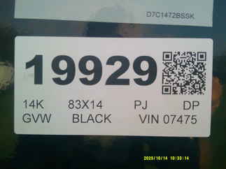 2026 PJ Trailer 83x14 D7 Dump D7C1472BSSK