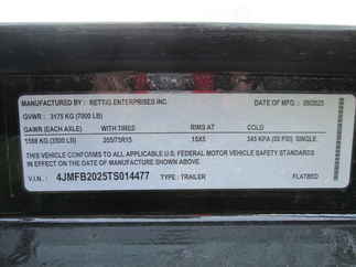 2026 Rettig 82x20 Retco Flatbed