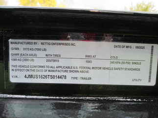 2026 Rettig 82x16 Retco Utility