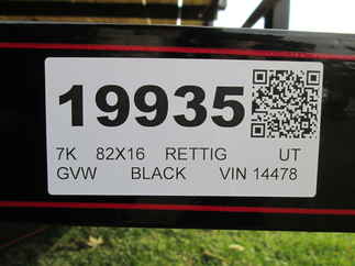 2026 Rettig 82x16 Retco Utility