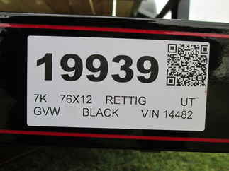 2026 Rettig 76x12 Retco Utility