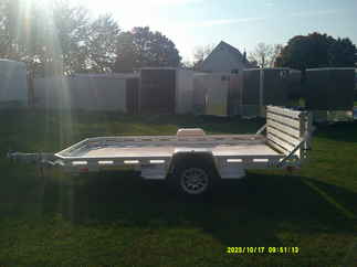 2026 Aluma 77x12  Aluminum Single Axle Utility 7712H-S-BT