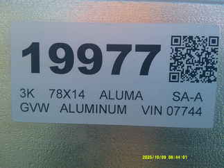 2026 Aluma 78x14  Aluminum Single Axle Utility 7814ESA-S-TG