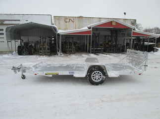 2026 Aluma 82x14  Aluminum Single Axle Utility 8214H-S-EL-BT-RTD